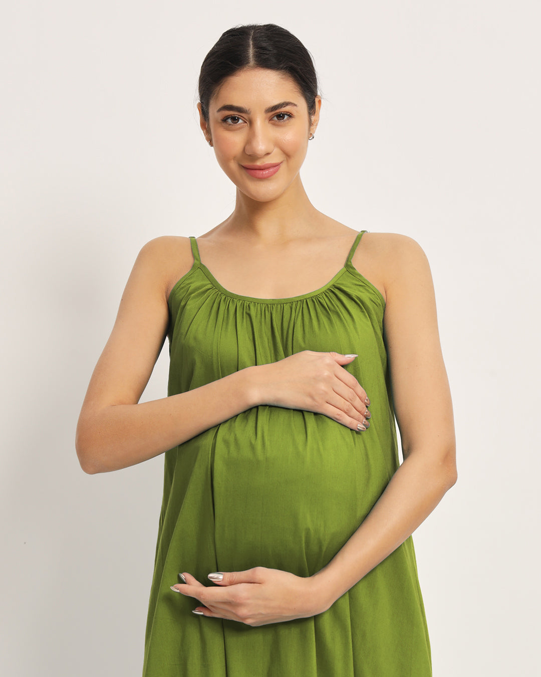 Sage Green Belly Laugh Maternity & Nursing Dress