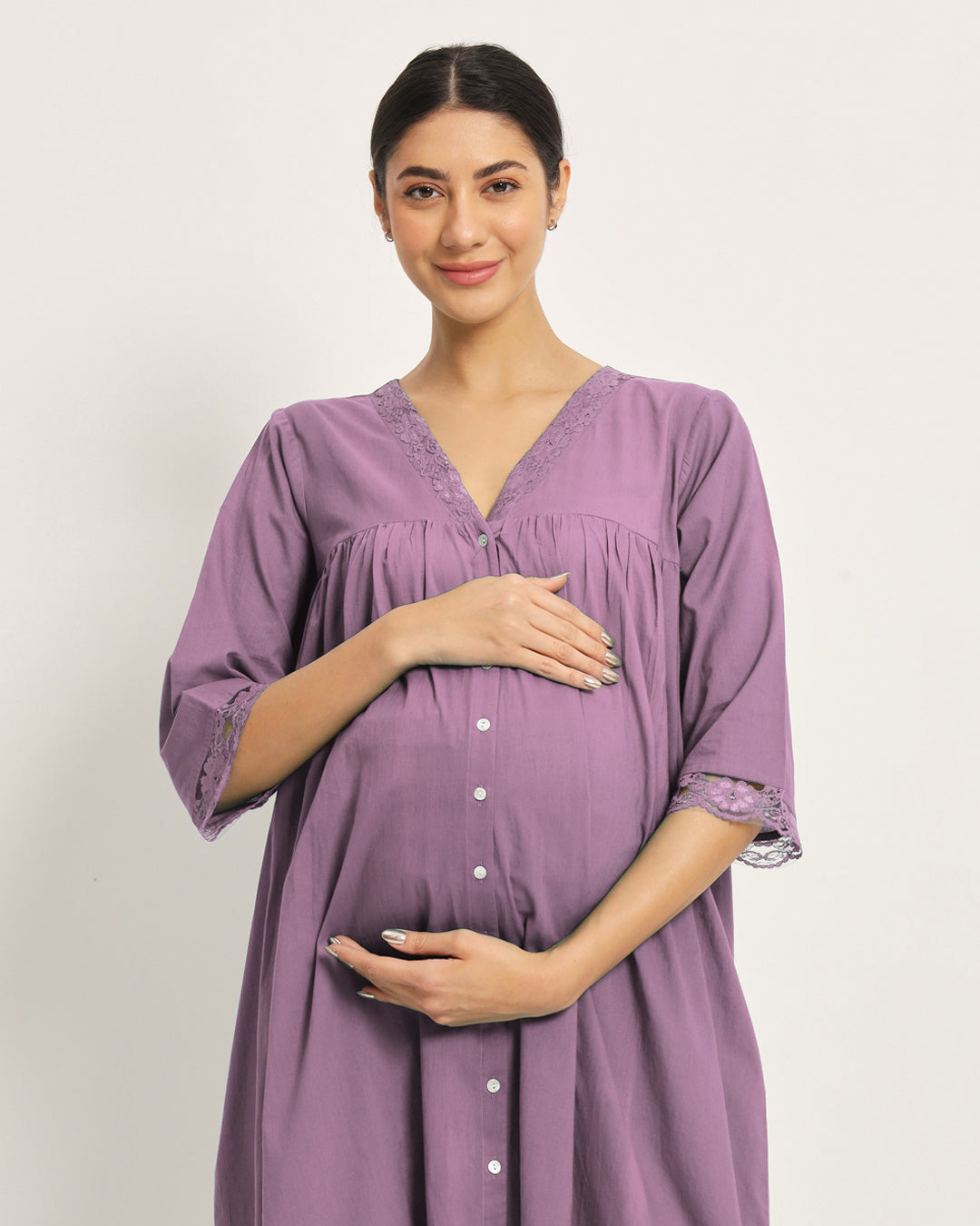 Iris Pink Preggo & Posh Maternity & Nursing Dress