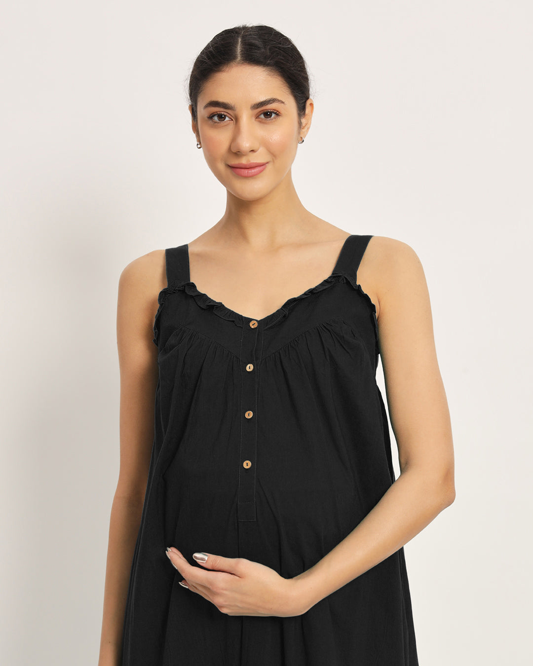 Classic Black Preggo Pretty Maternity & Nursing Dress