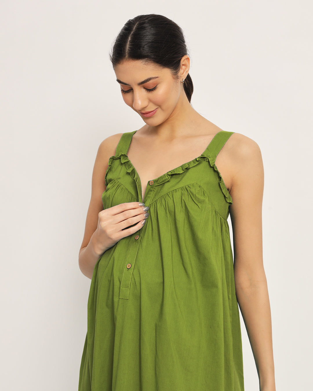 Sage Green  Preggo Pretty Maternity & Nursing Dress