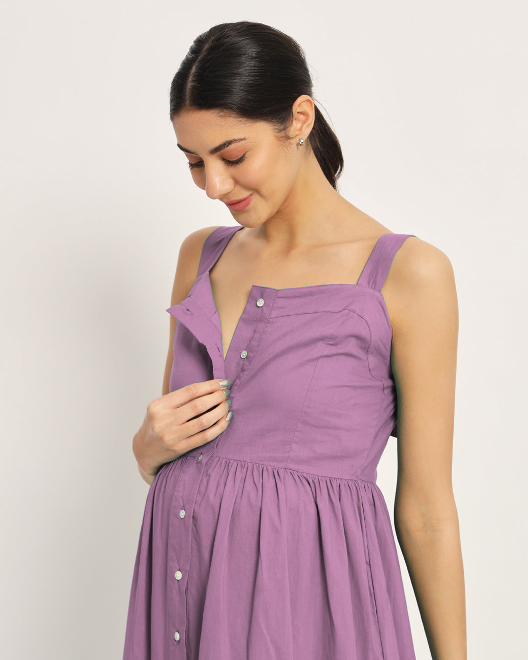 Iris Pink Mama Modish Maternity & Nursing Dress