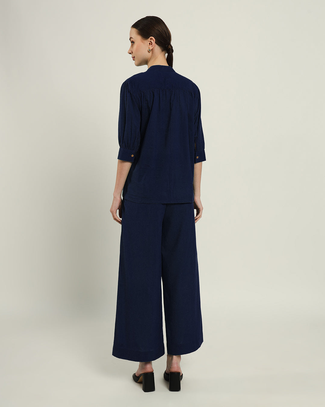 Pants Matching Set- Midnight Blue Button Down