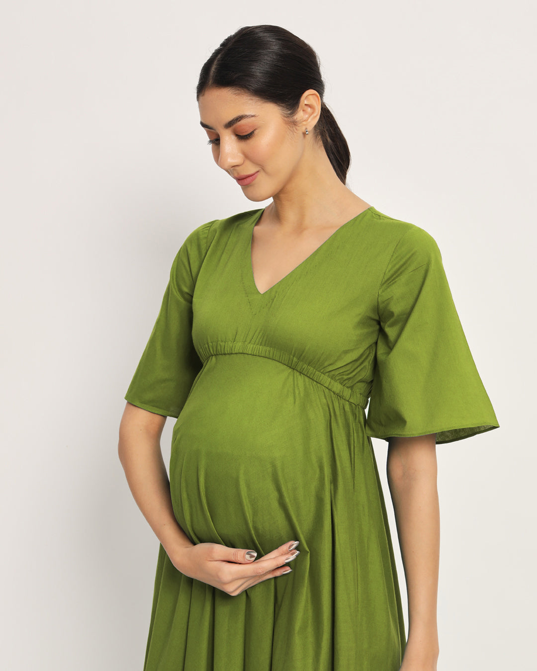 Sage Green Life Bloom Maternity & Nursing Dress