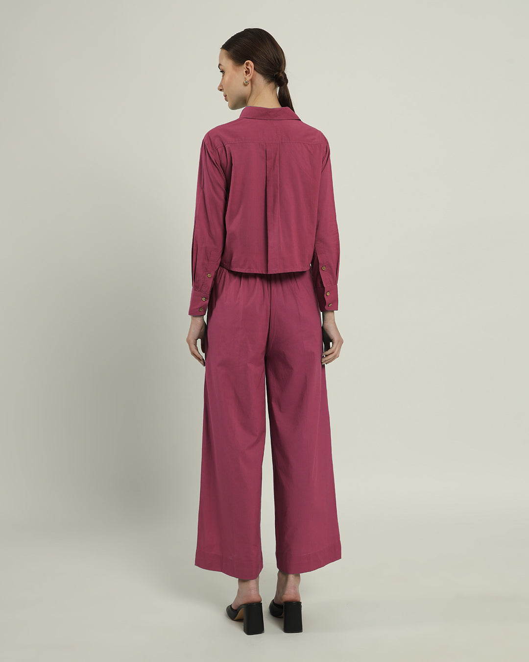 Pants Matching Set- Zinnia Pink Knot & Knot Crop