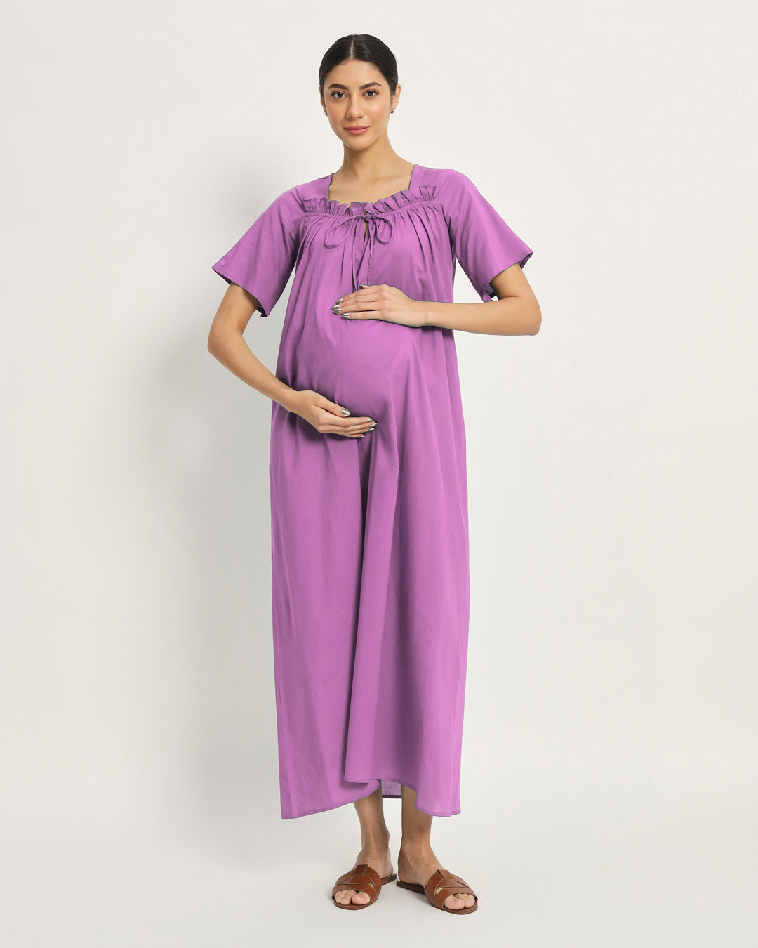 Wisteria Mama's Glow Maternity & Nursing Dress